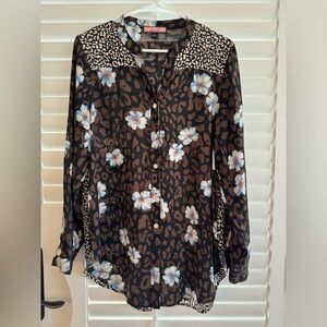 Beautiful Olive Hill tunic, black/brown, Large